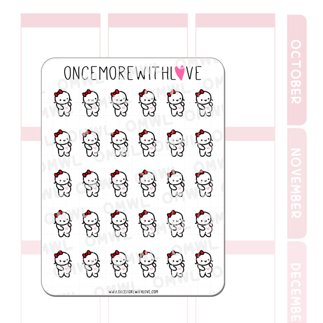 Once More With Love -&nbsp;M665 Pregnancy or Food Baby Icon Munchkins Planner Stickers