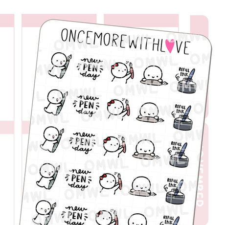 Once More With Love M1002 Fountain Pen Love Planner Sticker