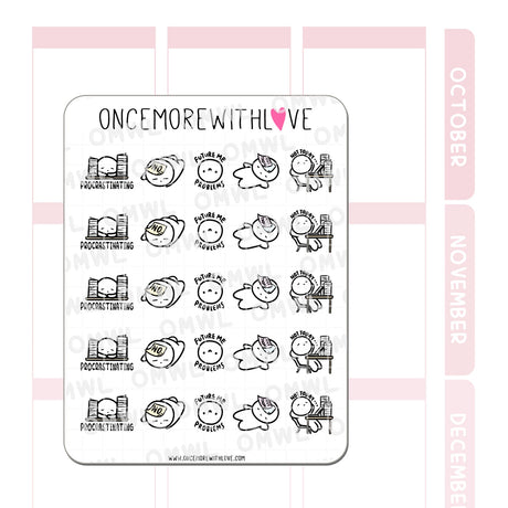 Once More With Love M1004 Procrastination Planner Sticker