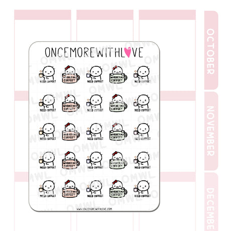 Need Coffee Sticker