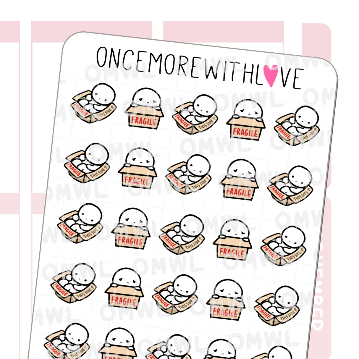 Once More With Love M1063 Feeling Fragile Sticker