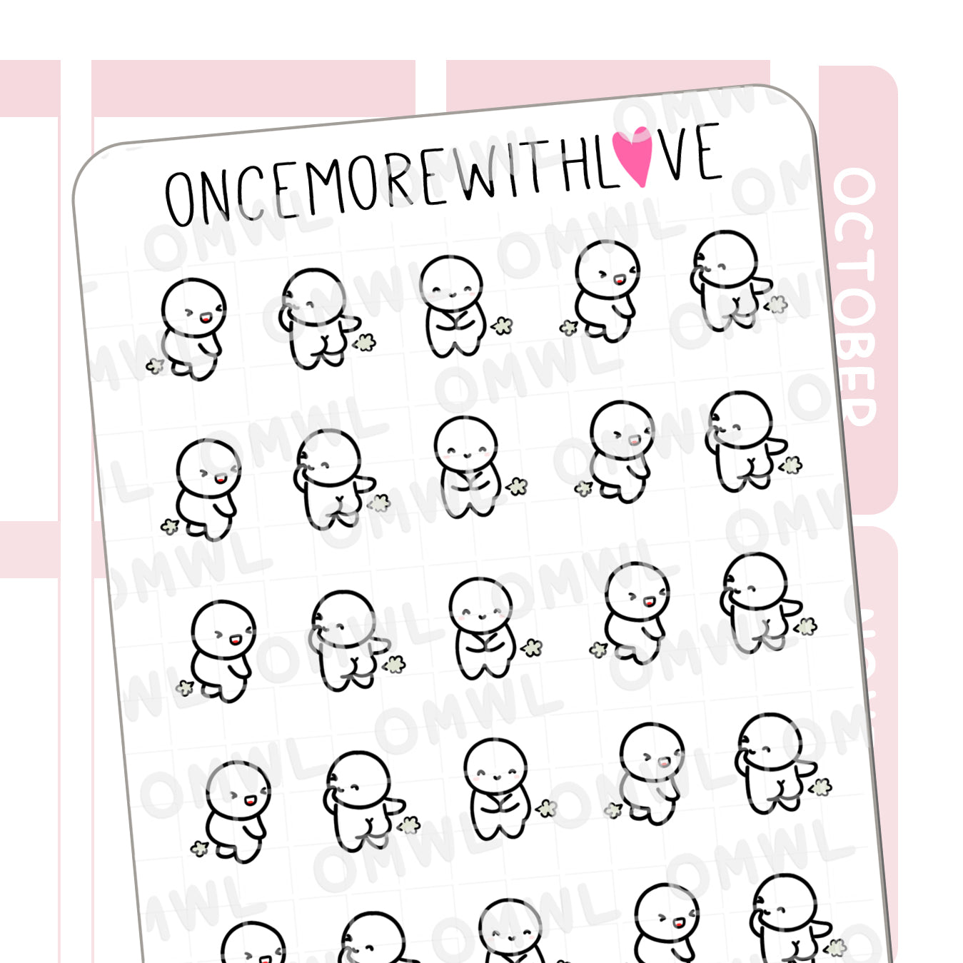 Once More With Love M1068 Farts Sticker