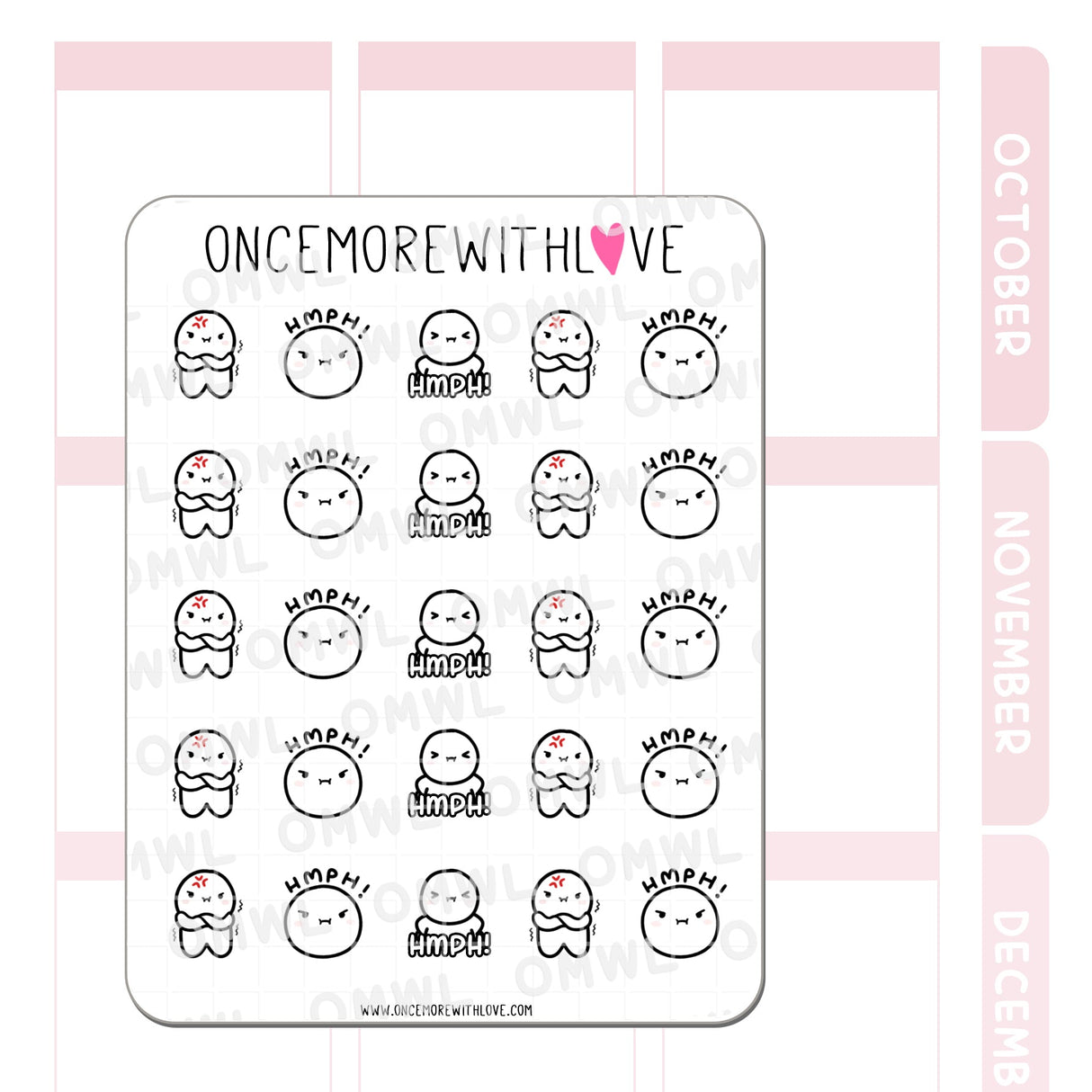 Once More With Love M1071 Hmph! Sticker