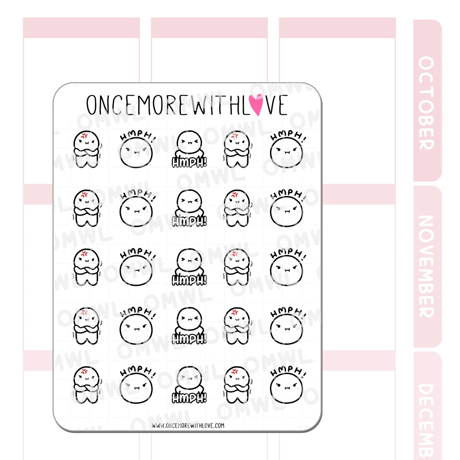 Once More With Love M1071 Hmph! Sticker