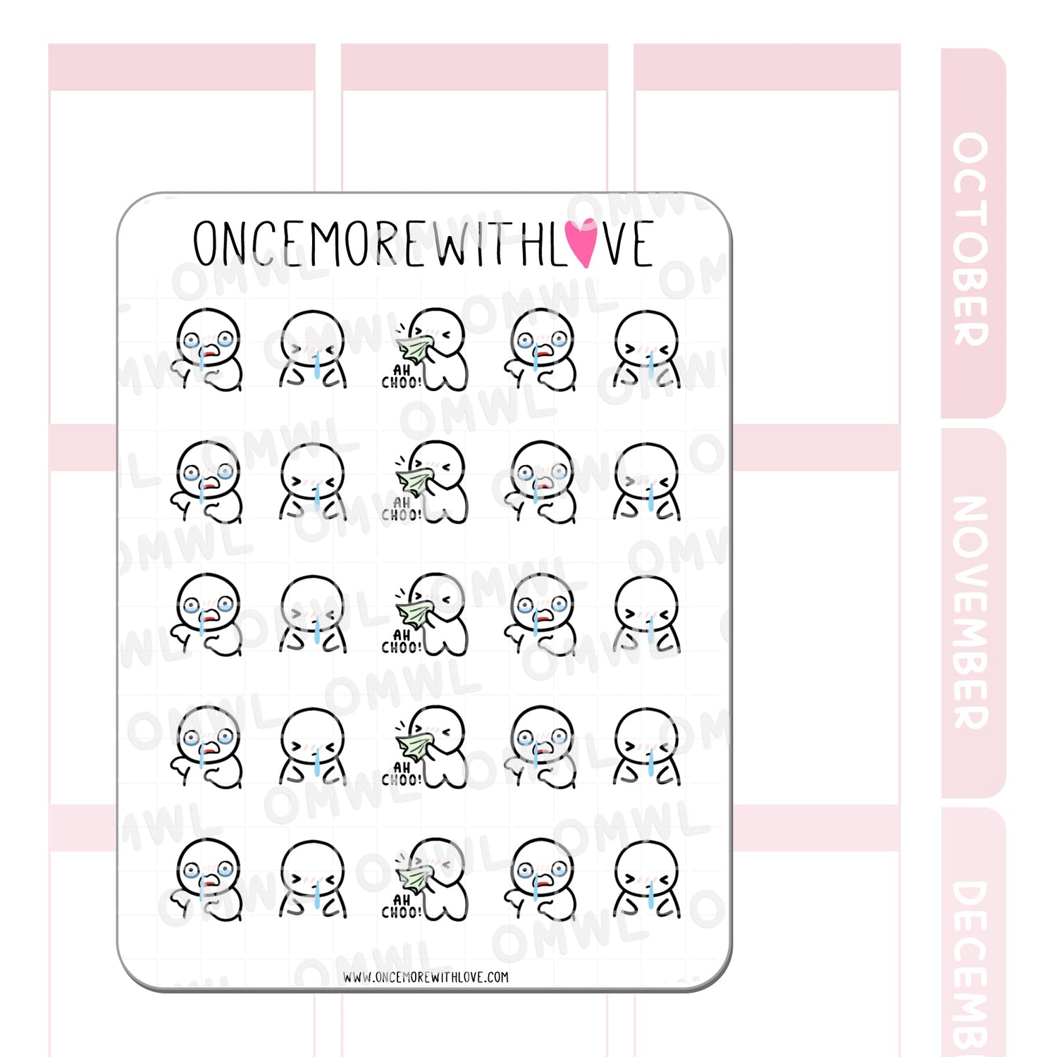 Once More With Love M1072 Hay Fever Allergies Sticker