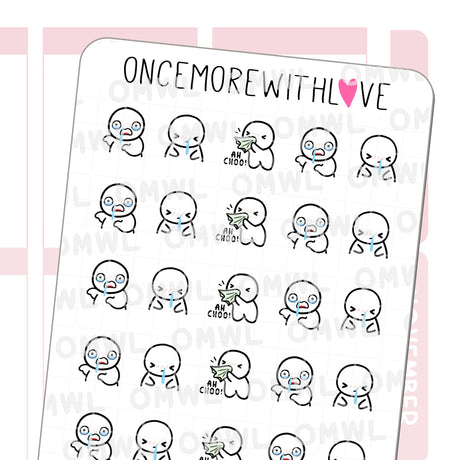 Once More With Love M1072 Hay Fever Allergies Sticker Sheet