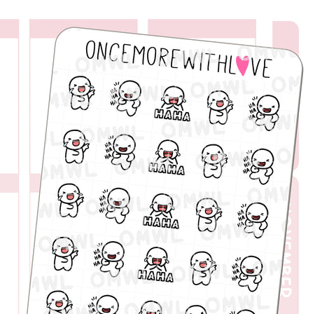 Once More With Love M1120 Ha Ha Ha Laughing Sticker