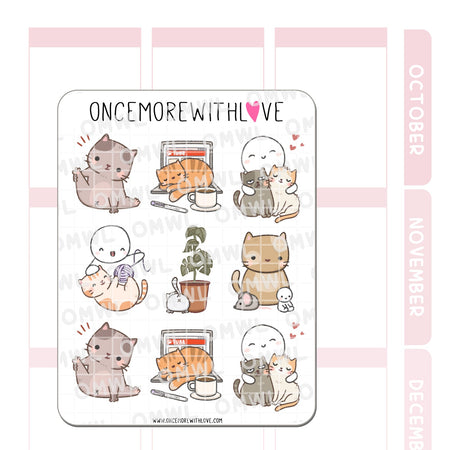 Once More With Love M1125 A Purr-Fect Week Deco Sticker