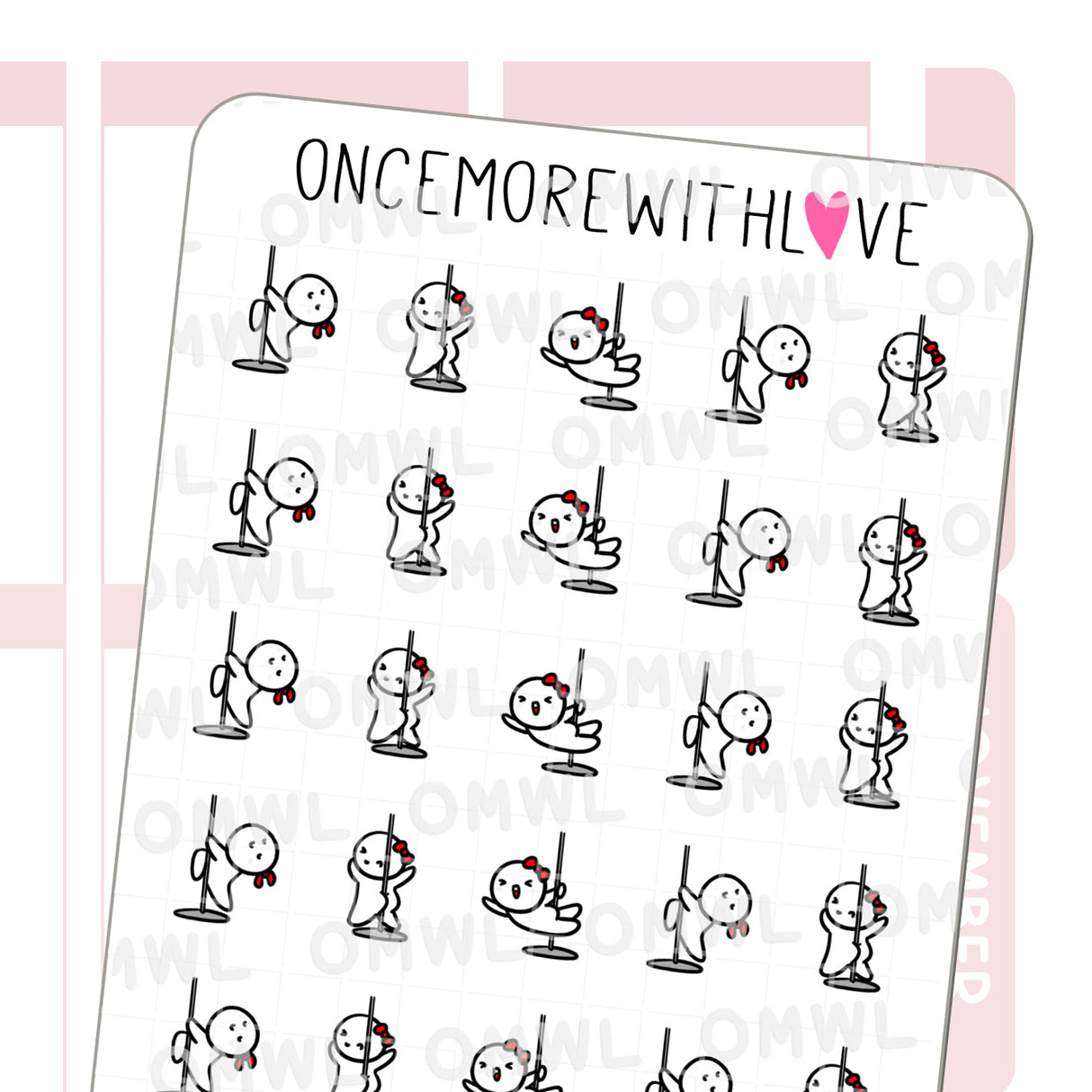 Once More With Love - M1165 Pole Dance Sticker