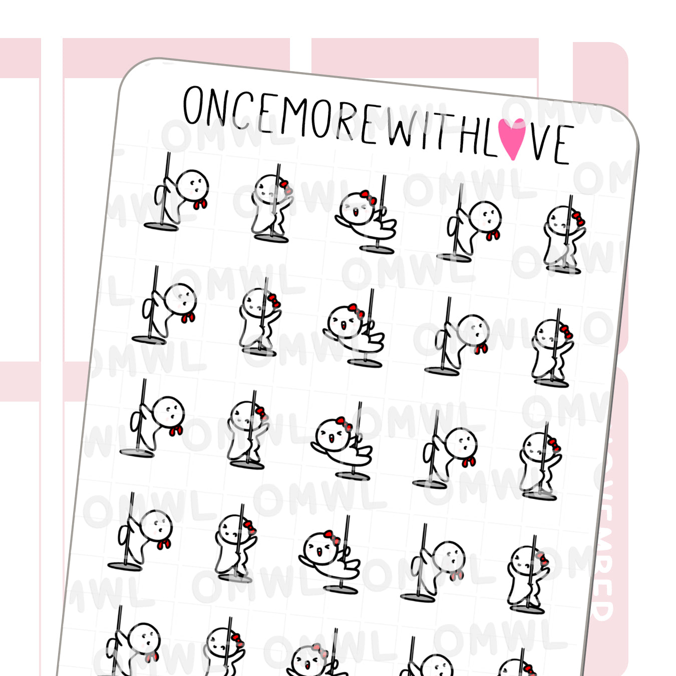 Once More With Love - M1165 Pole Dance Sticker