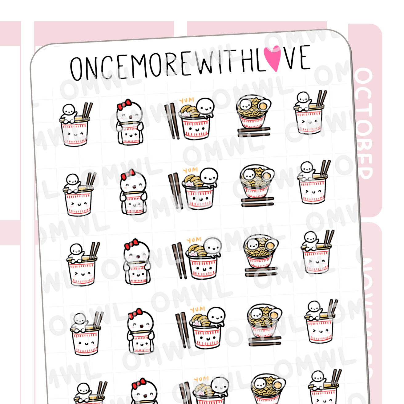 Once More With Love M1179 Instant Noodles Sticker