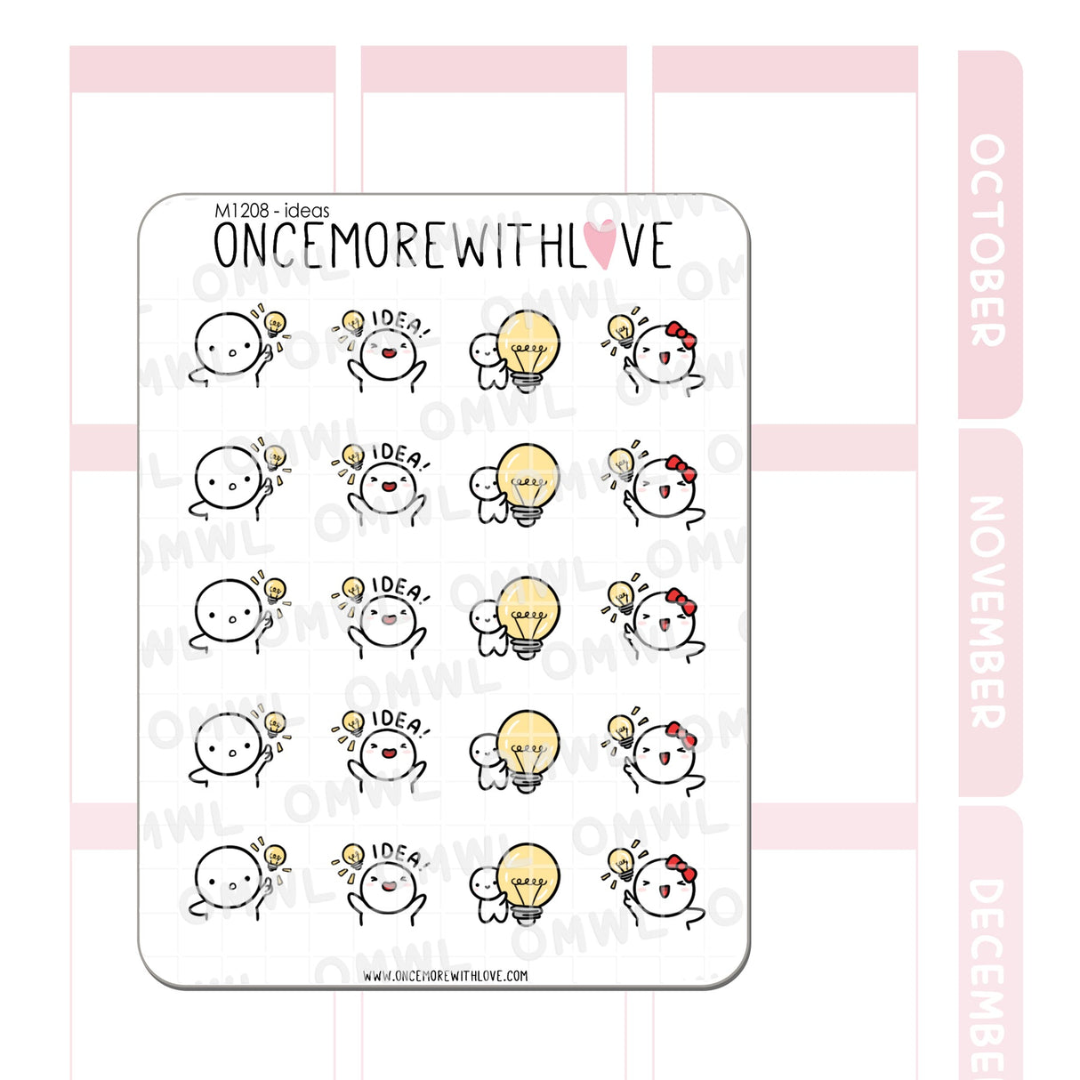 Once More With Love M1208 Ideas Sticker