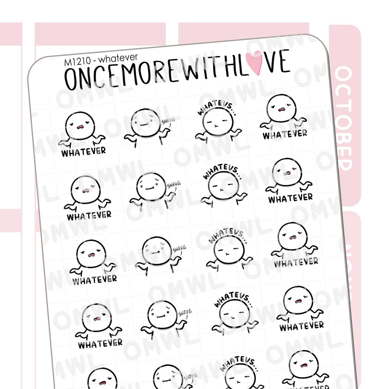 Once More With Love - M1210 Whatever Sticker