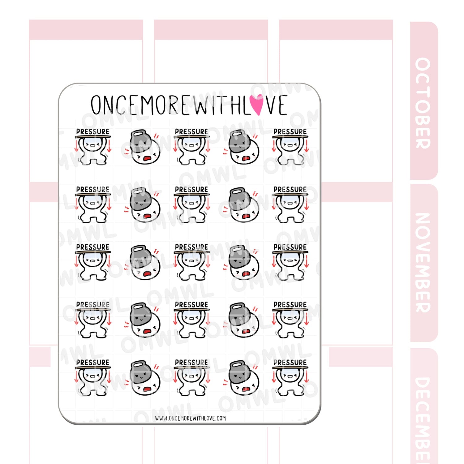 Once More With Love M1292 Pressure Sticker