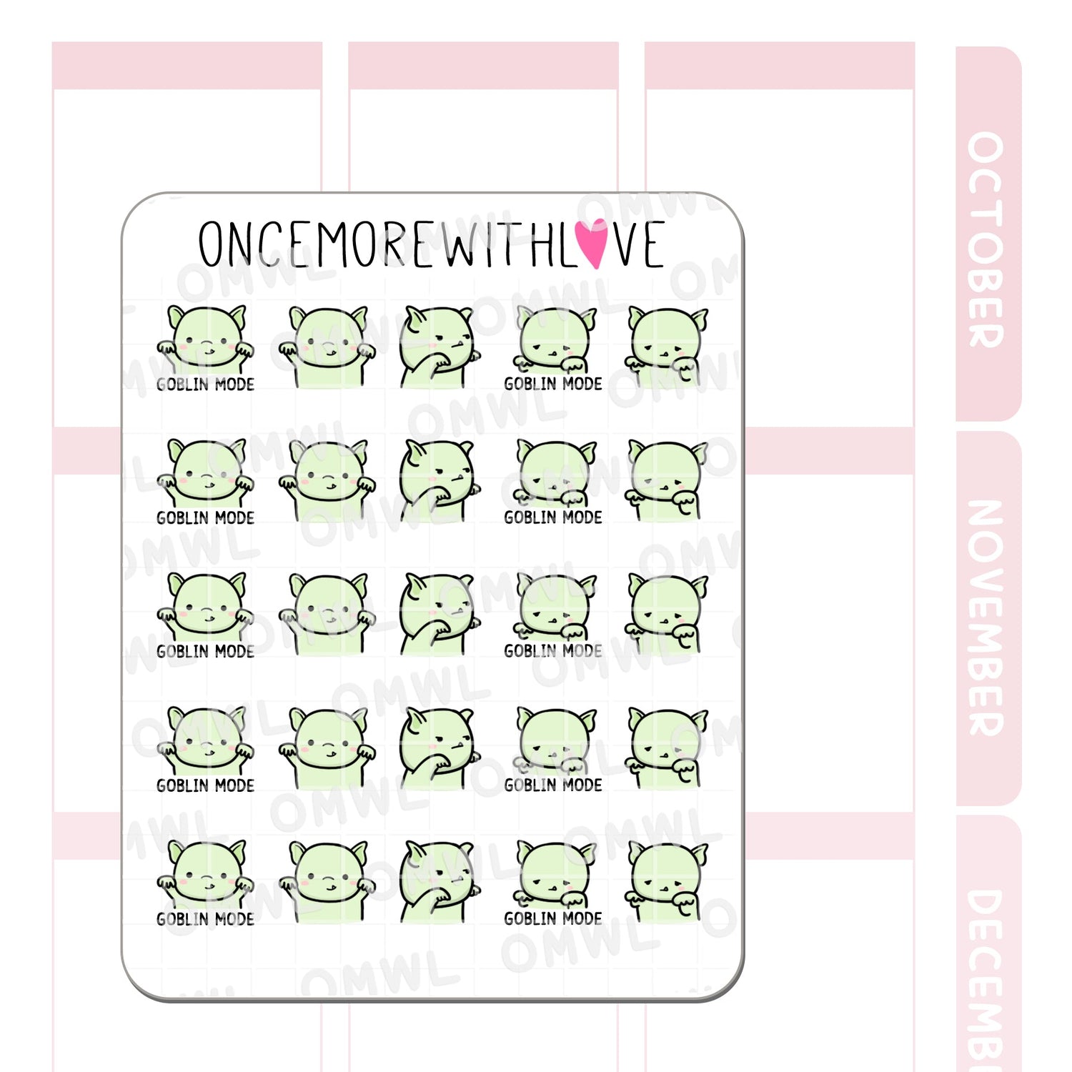 Once More With Love M1317 Goblin Mode Sticker