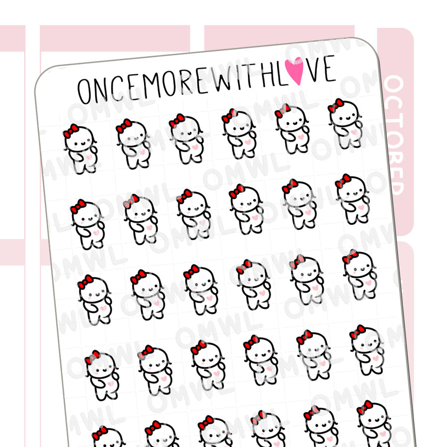 Once More With Love -&nbsp;M665 Pregnancy or Food Baby Icon Munchkins Planner Stickers