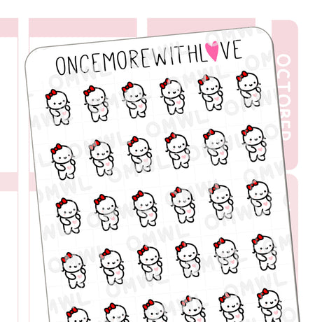 Once More With Love -&nbsp;M665 Pregnancy or Food Baby Icon Munchkins Planner Stickers