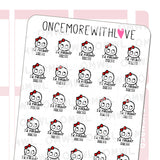 Once More With Love M717 I'd Rather Die! Munchkin Planner Stickers
