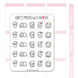 Once More With Love M732 Headache 2.0 Munchkin Planner Stickers