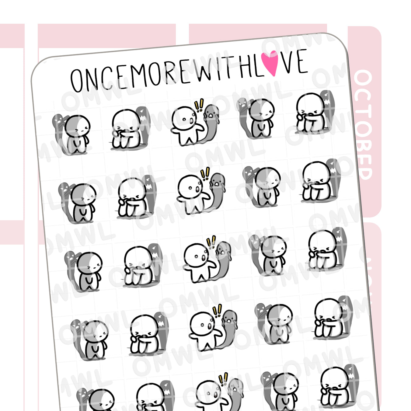 Once More With Love - M747 Living With Your Demons Munchkin Planner Sticker