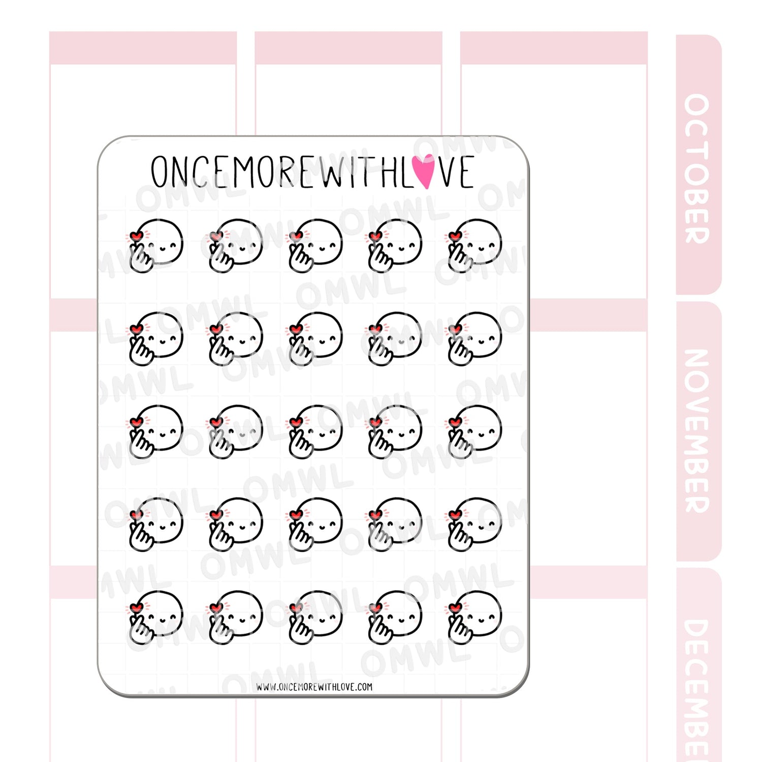 Once More With Love M761 Love You Gesture Sticker
