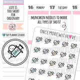Needles Vaccine Blood Work Munchkin Planner Stickers