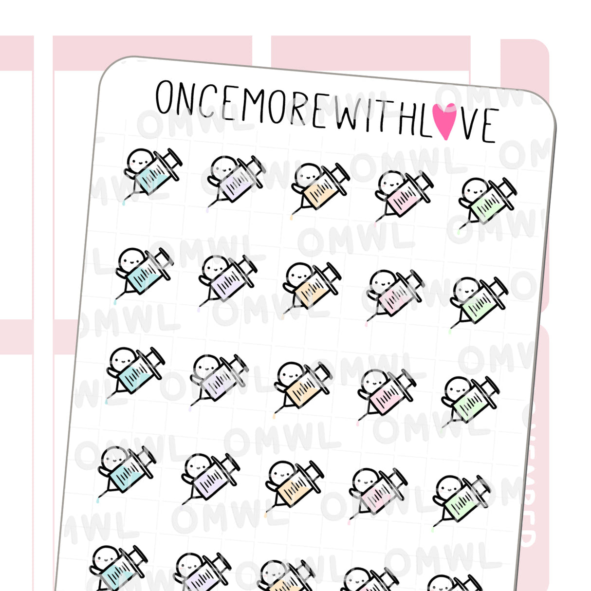 Once More With Love M782 Needles Munchkin Planner Sticker