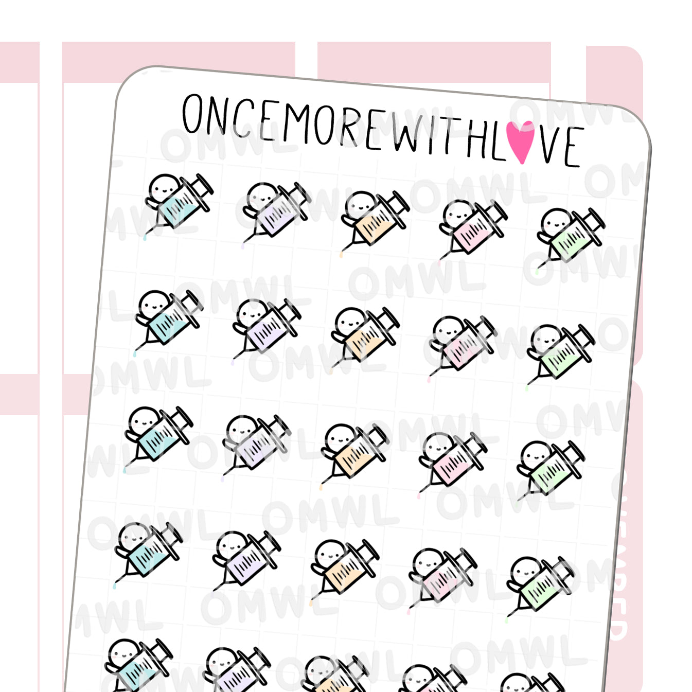 Once More With Love M782 Needles Munchkin Planner Sticker
