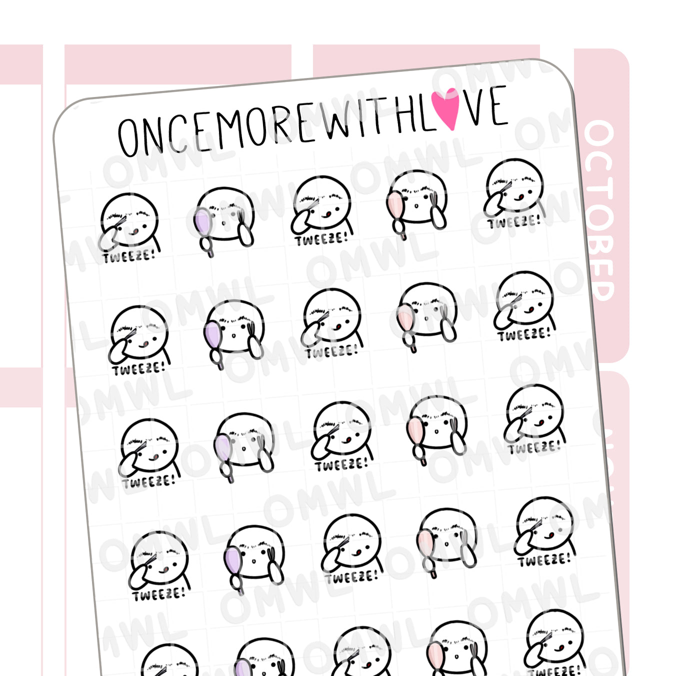 Once More With Love M879 Tweeze 2.0 Munchkin Planner Stickers