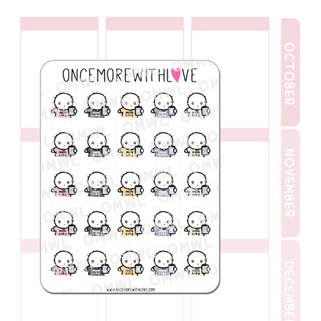 Once More With Love M888 Tired Mom Life Planner Stickers