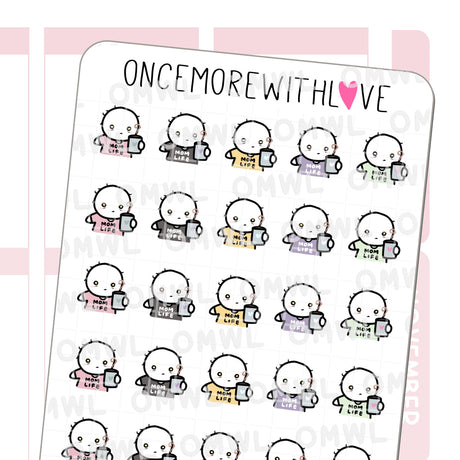 Once More With Love M888 Tired Mom Life Planner Stickers