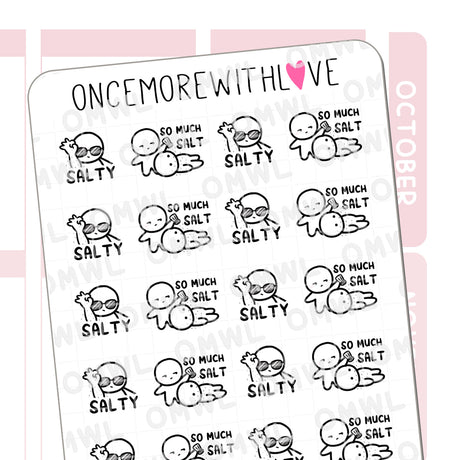 Once More With Love M896 Salty 2.0 Munchkin Planner Stickers