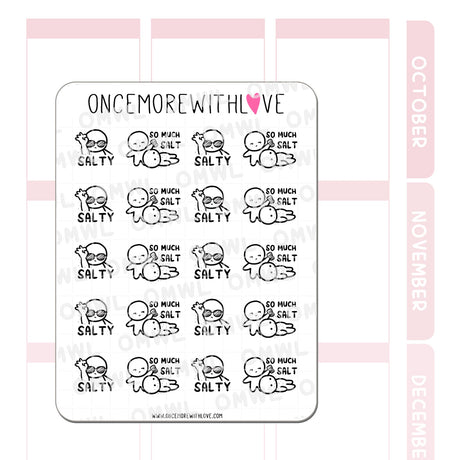 Once More With Love M896 Salty 2.0 Munchkin Planner Stickers