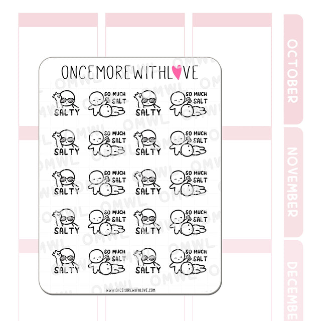 Once More With Love M896 Salty 2.0 Munchkin Planner Stickers