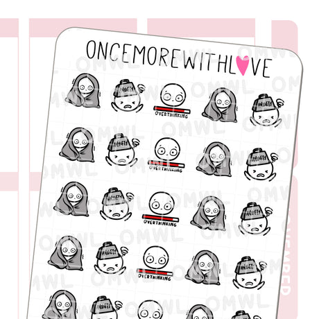 Once More With Love M947 Anxiety Planner Stickers