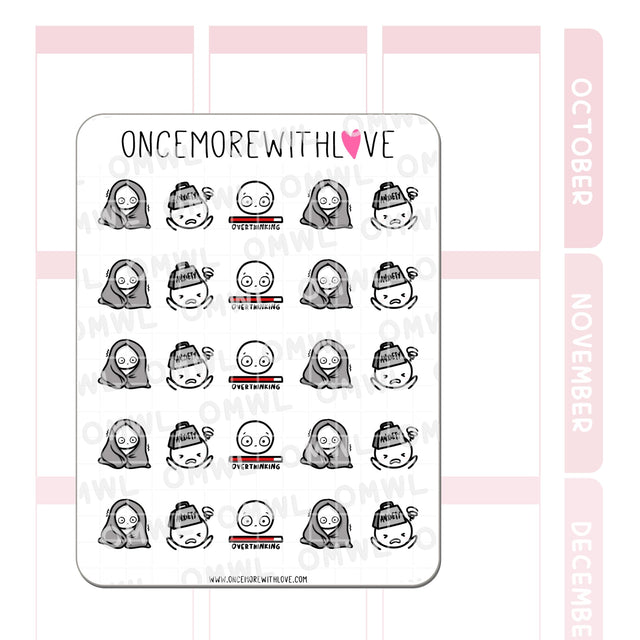 Once More With Love M947 Anxiety Planner Stickers