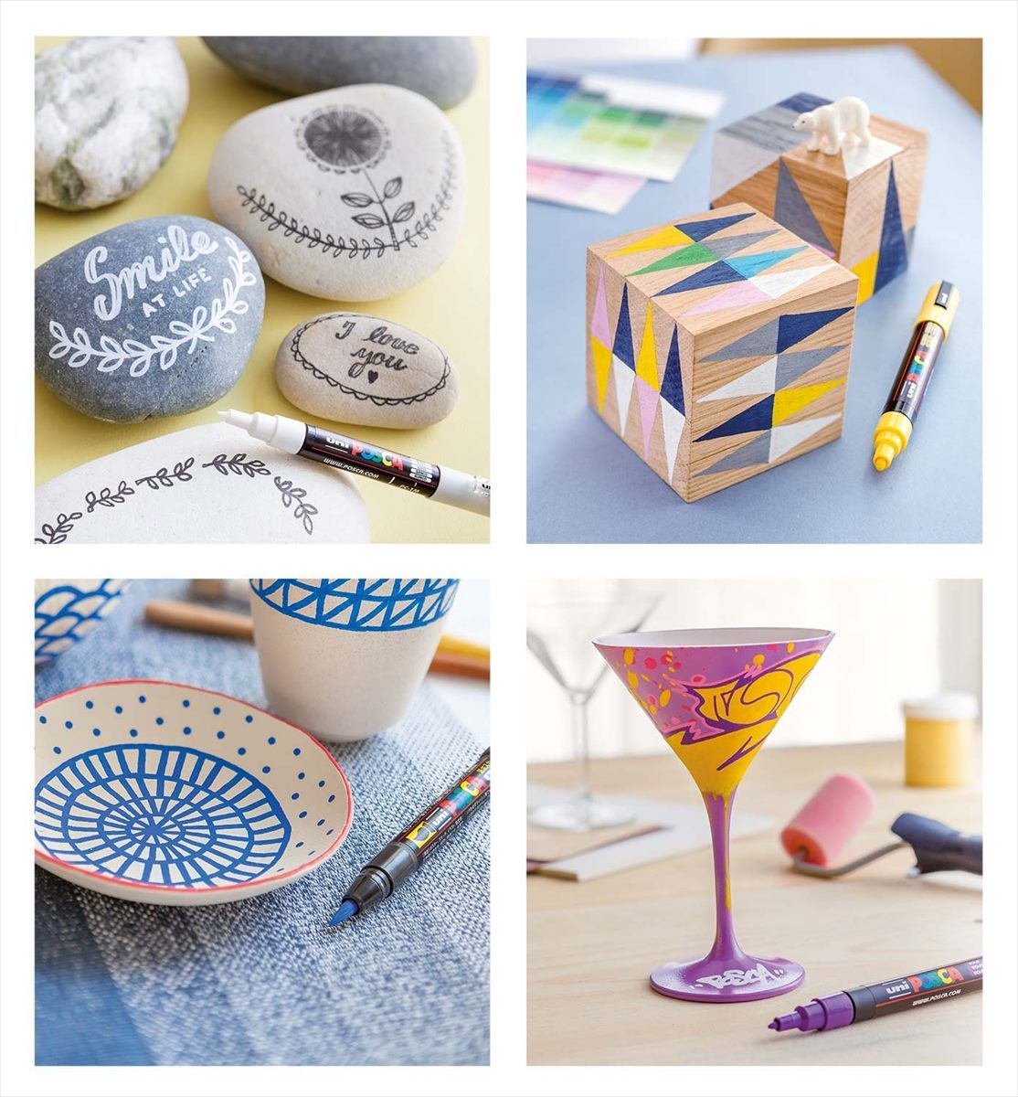 Marcador de pintura Posca con punta extrafina y purpurina (juego de 7 colores) 