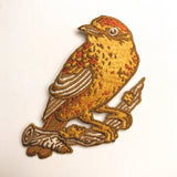 Palm Warbler Bird Embroidered Iron on Patch