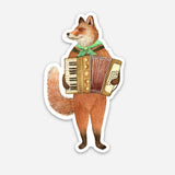 Pegatina de acordeón de Fox Papa