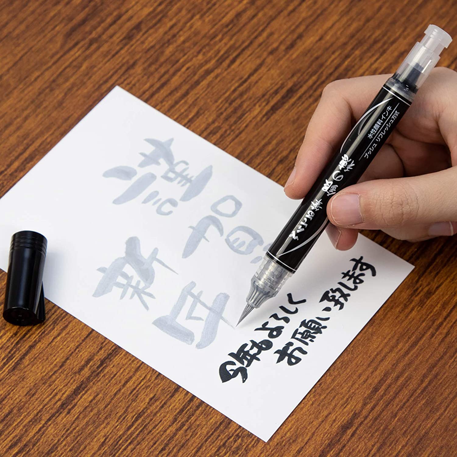 Pentel Metallic Fude Brush Pen Silver XGFH-Z – Little Craft Place