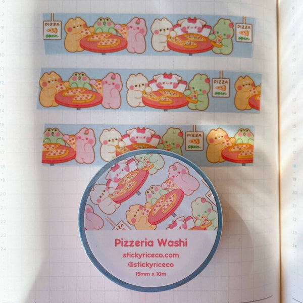 Pizzeria Pizza Cute Characters Shop Washi Tape