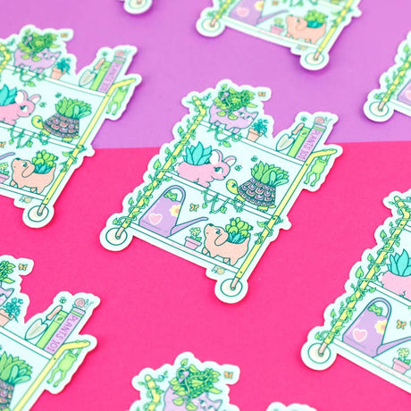 Pegatina de vinilo con el pulgar verde de Planter Pets