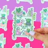 Pegatina de vinilo con el pulgar verde de Planter Pets