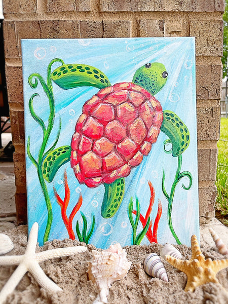 Playful Sea Turtle Painting Class with Carolyn Mikel