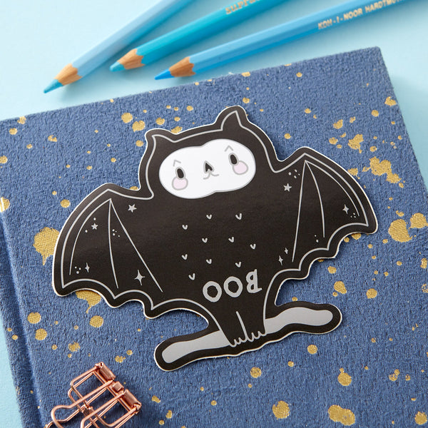 Spooky Boo Bat Laptop Sticker Punky Pins