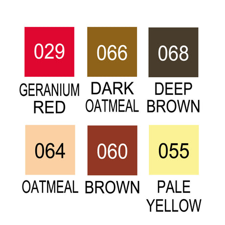 ZIG Clean Color Real Brush Pens Portrait Colors II - 6 Color Set