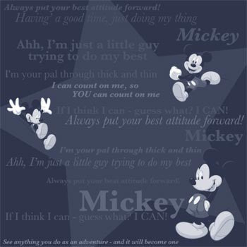 Mickey Mouse Tonal Scrapbook Paper 12"x 12"