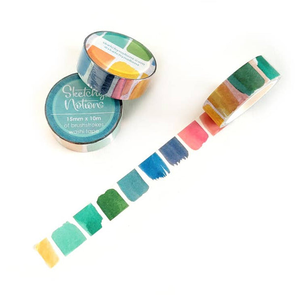 Rainbow Brushstrokes Washi Tape