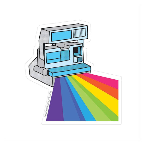 Rainbow Camera Vinyl Sticker