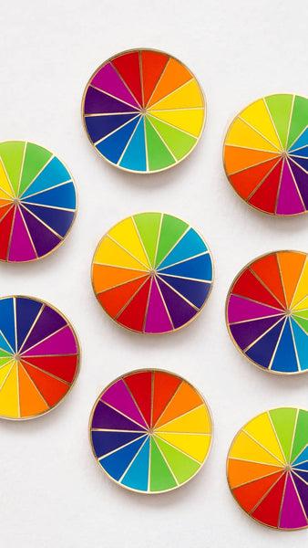Color Changing Pin Rainbow Color Wheel Enamel Pin